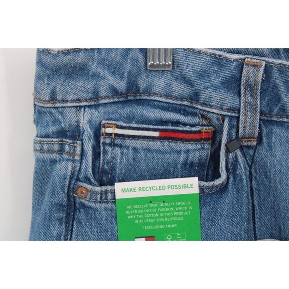TOMMY JEANS SIZE 14 MOM JEAN DENIM BLUE NWT - Picture 3 of 11